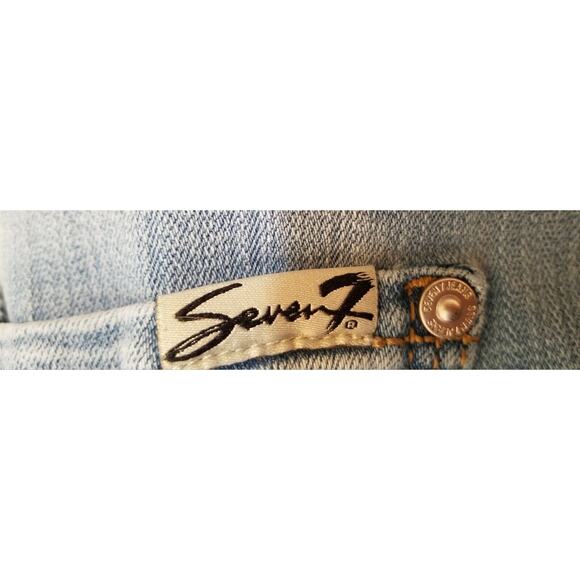 NWT's -Seven7 Jeans Women's Tummy Less High Rise Skinny Denim Distressed Size 8 - Picture 10 of 15